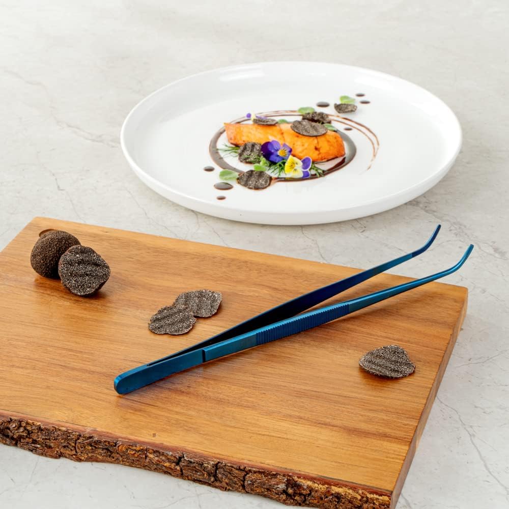 Restaurantware Perfect Point - Pinzas curvadas de 9.4 pulgadas, 1 p...