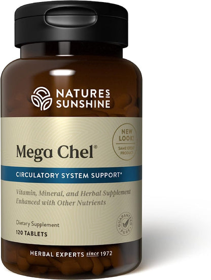 Nature's Sunshine Mega-Chel, 120 tabletas, vitamina completa co...