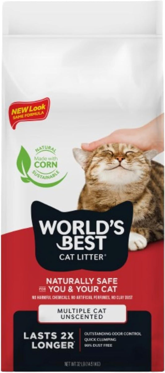 WORLD'S BEST CAT LITTER - Arena para múltiples gatos, sin perfu...