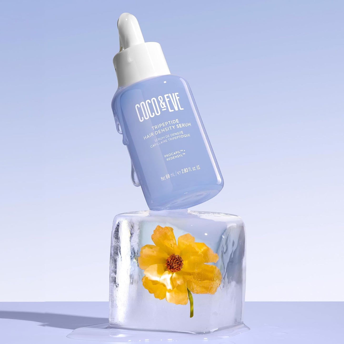 Coco & Eve Boost Therapy - Suero tripeptídico de densidad del cabello. Para cabello más grueso y lleno. Anti-pérdida de cabello y desprendimiento, tratamiento ligero para el cuero cabelludo con biotina y cafeína para volumen y restauración (2.03 onzas líq