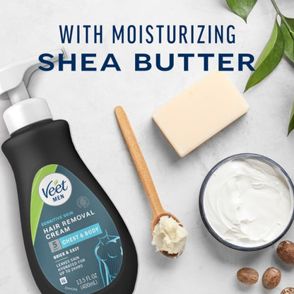 Veet Crema de depilación para piel sensible dermatológicamente prob...