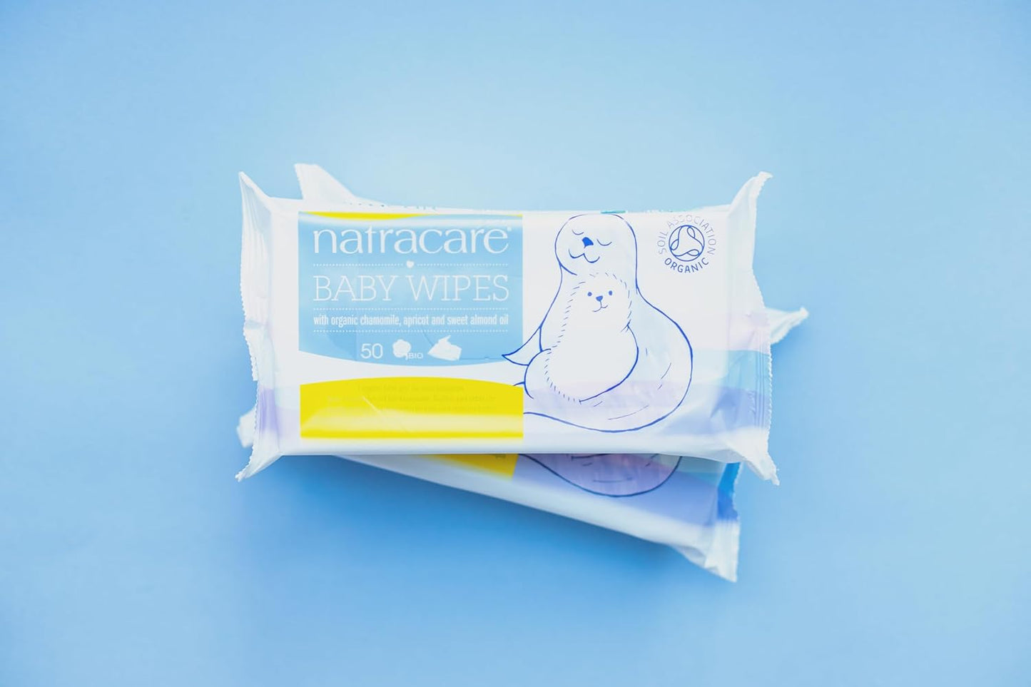 NATRACARE Wipe Organic Cotton Baby, 50 unidades