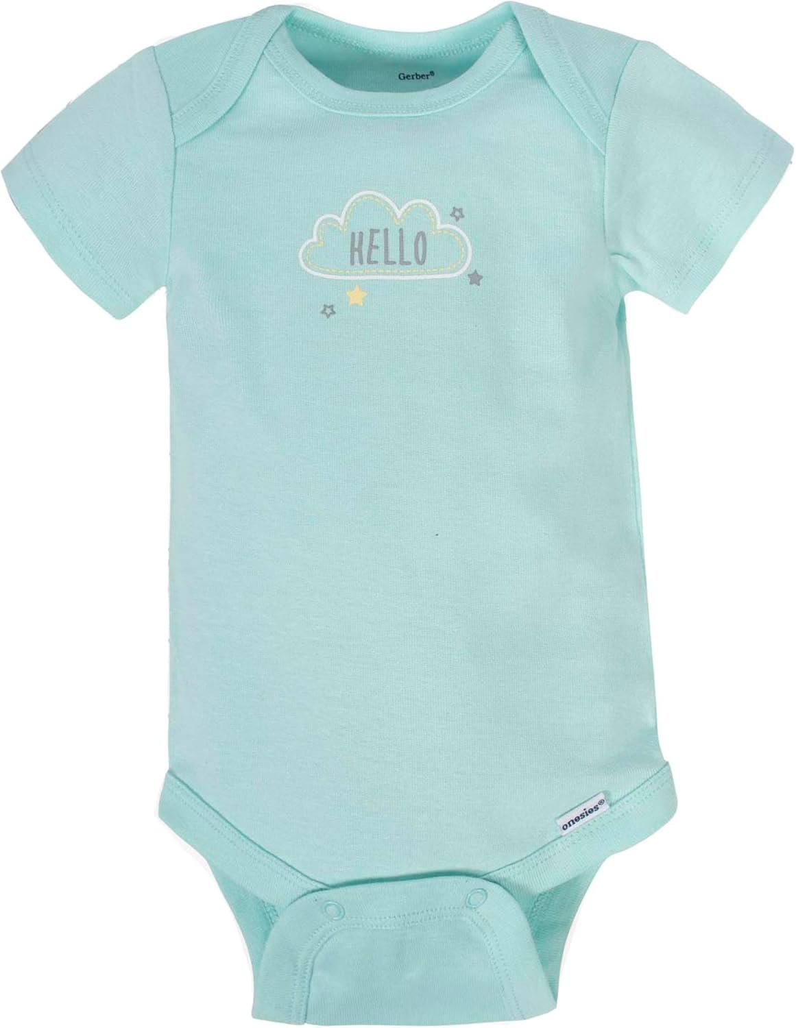 Gerber Mamelucos Bodies unisex de manga corta para bebé, paquete de 8