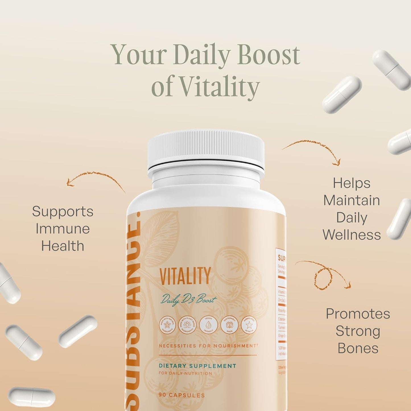 SUBSTANCE. Nature's Vitality Daily D3 Boost Suplemento \u2013 V...