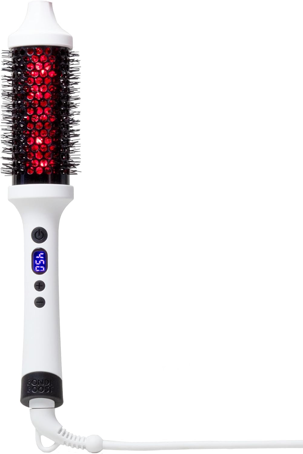 BONDIBOOST Cepillo térmico infrarrojo, cepillo redondo térmico térmico térmico para cabello suave y brillante, peinado seco para volumen instantáneo, menos rotura del cabello + minimiza los enganches