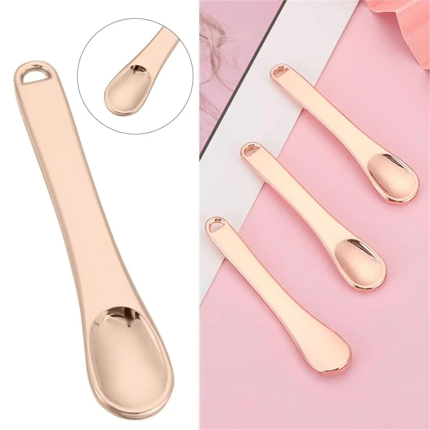 Lotion Spatula 20 PCS Metal Mini Spoon Sticks Face Mask Cosmetic Ma...