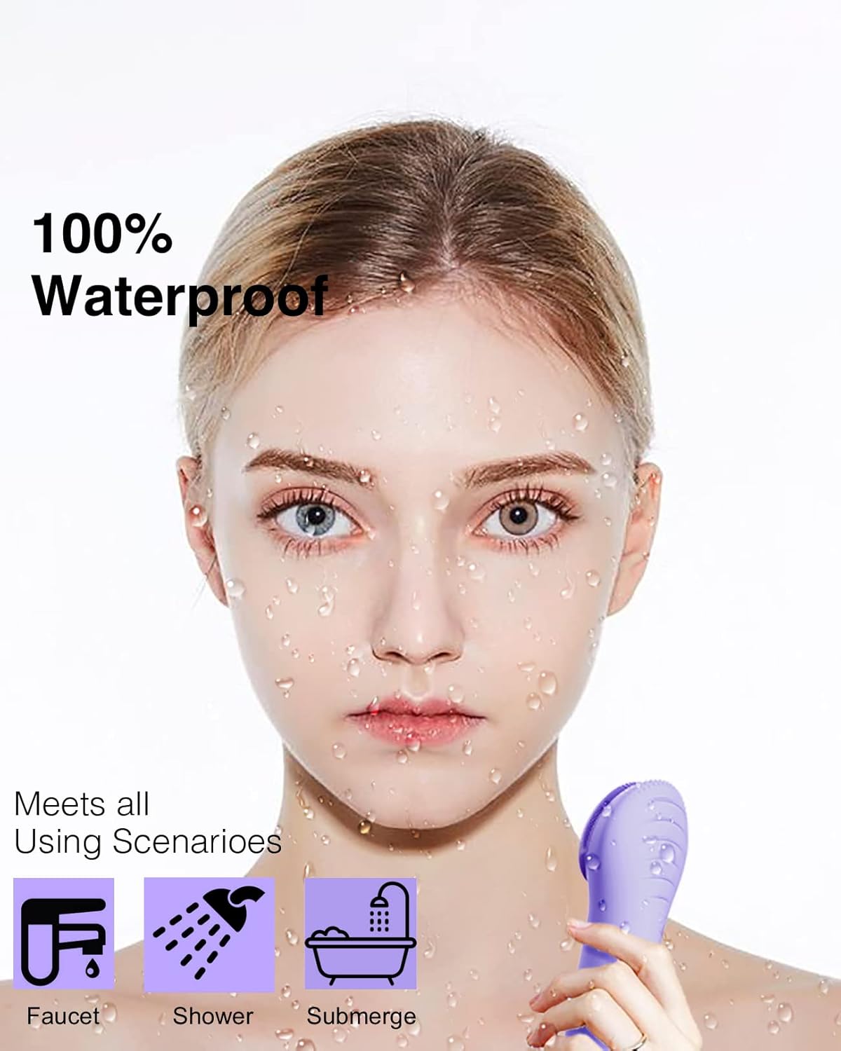 NgraCoola CLIE Cepillo de Limpieza Facial - Exfoliador Facial Imper...