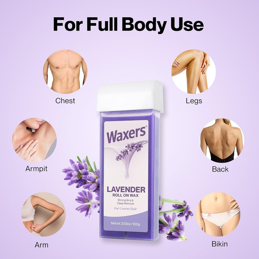 Waxers Rodillo de cera enrollable, rodillo de cera de lavanda para...
