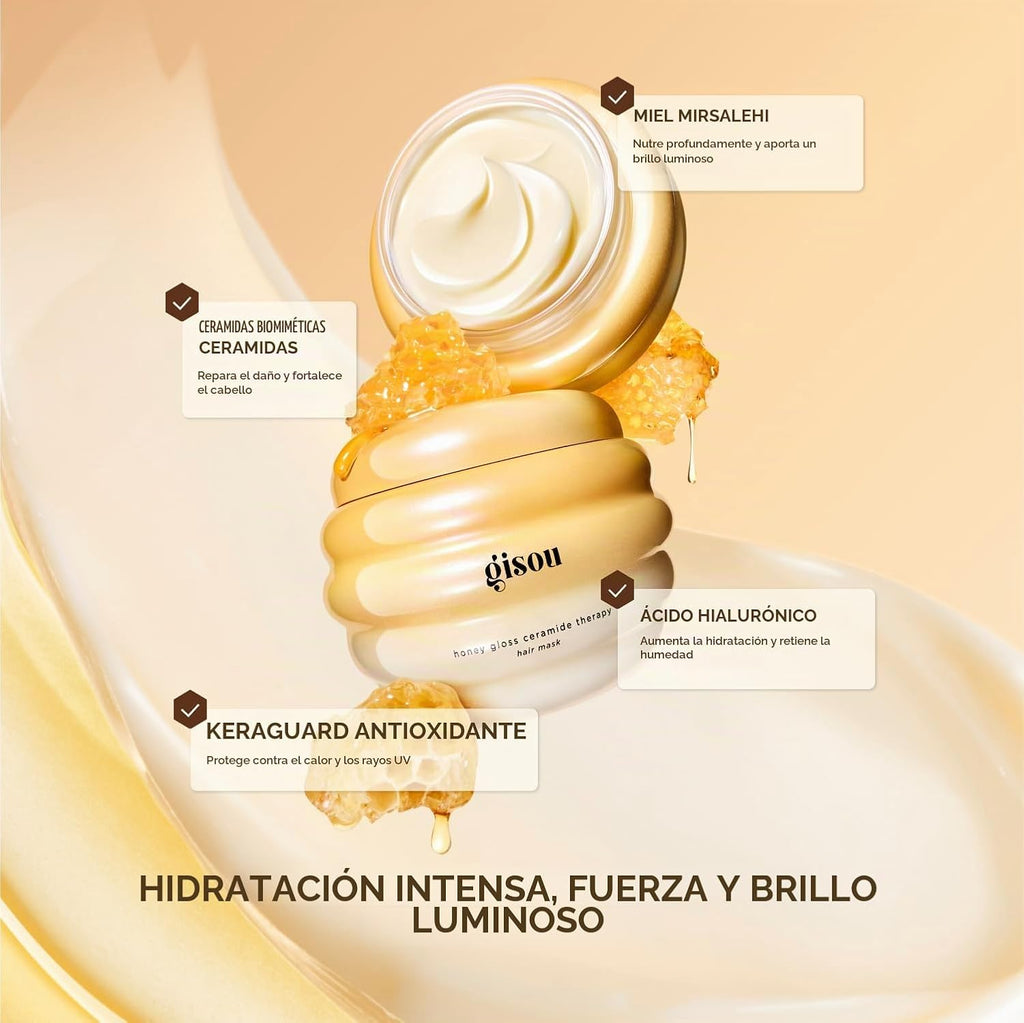 Gisou Honey Gloss Ceramide Therapy Rutine* Terapia capilar de 4 pas...