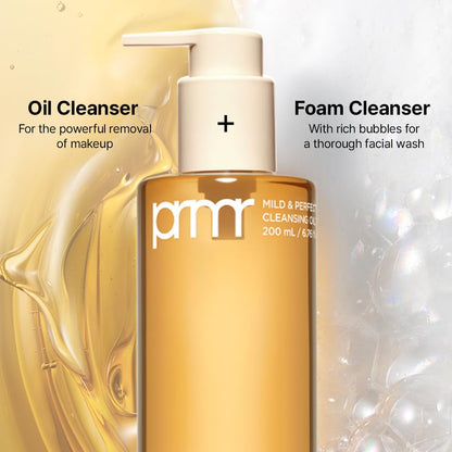 Primera (PRMR Oil to Foam Cleanser Aceite coreano de limpieza profunda, removedor de maquillaje diario, puntos negros, eliminación de polvo y suciedad, limpieza de poros, ácido hialurónico, limpieza