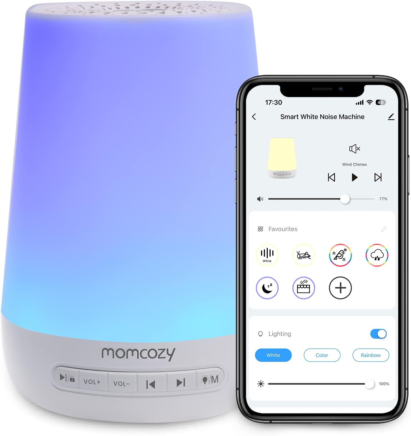 Momcozy - Máquina de sonido para bebés, máquina de ruido blanco par...