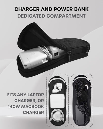 SIDE BY SIDE Electronics Organizer Travel Case for Cables, Charger,...