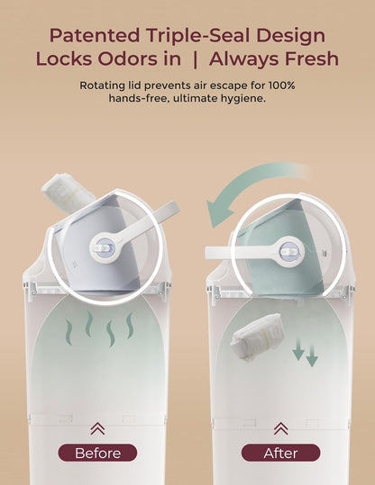 Momcozy Cubo de pañales con control de olores patentado de triple s...