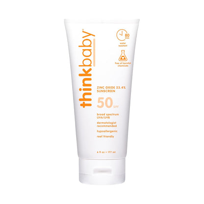 Thinkbaby SPF 50+ - Protector solar para bebés, 177 ml \u2013 Crema...