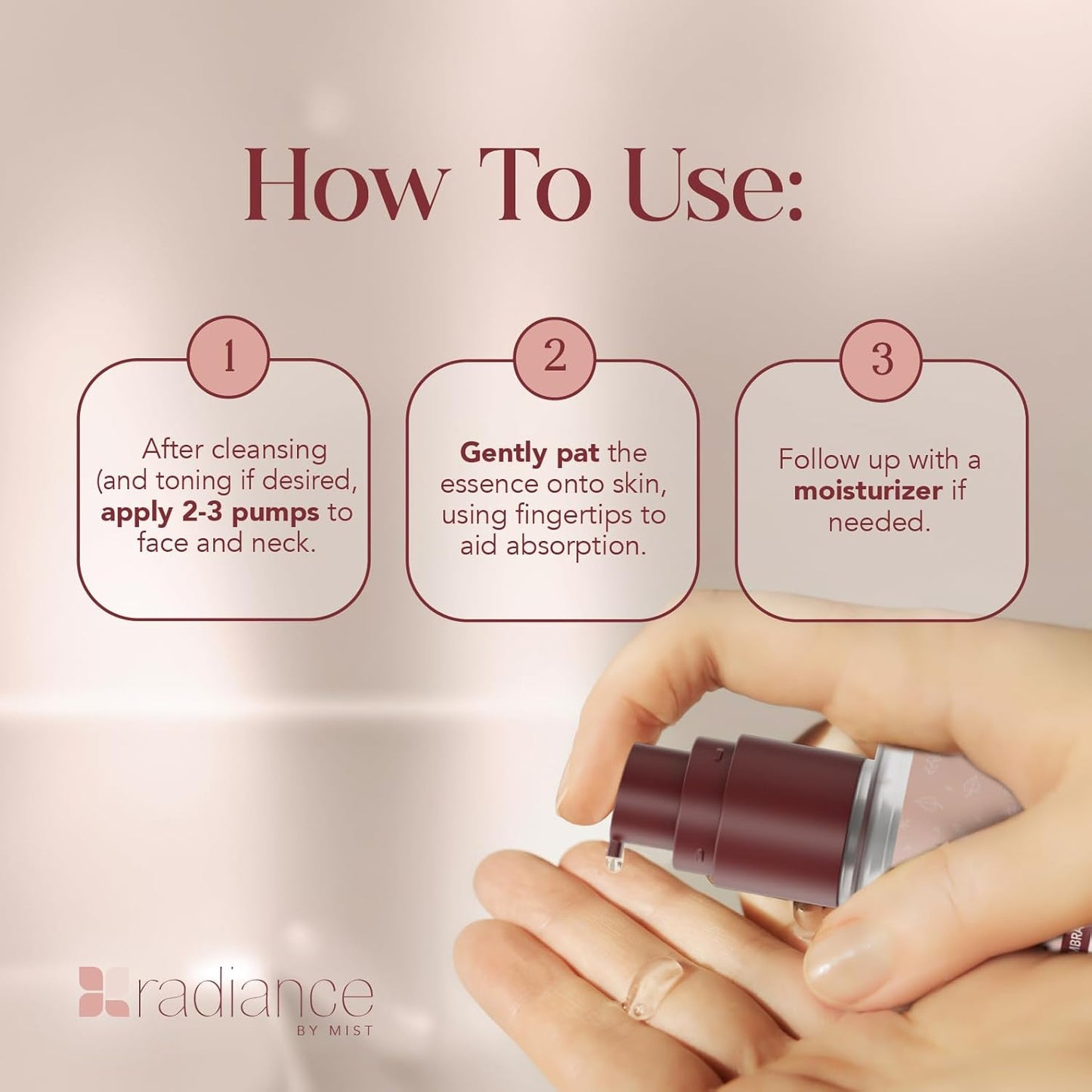 Radiance Snail Mucin Serum con caracol avanzado 96% esencia de poder de mucina, cuidado de la piel coreano con suero coreano hidratante de ácido hialaurónico, 3.38 fl oz, 3.4 fl oz