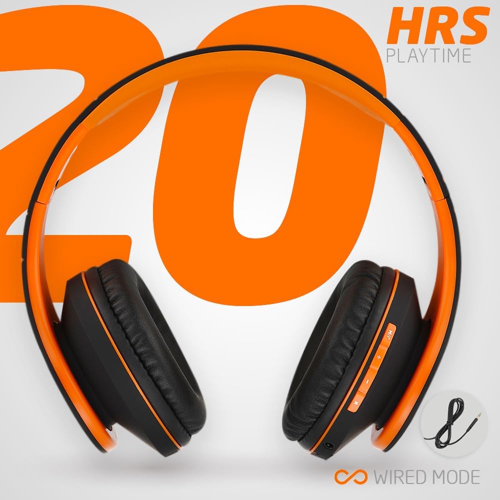 PowerLocus Auriculares Bluetooth sobre la oreja, auriculares inalám...