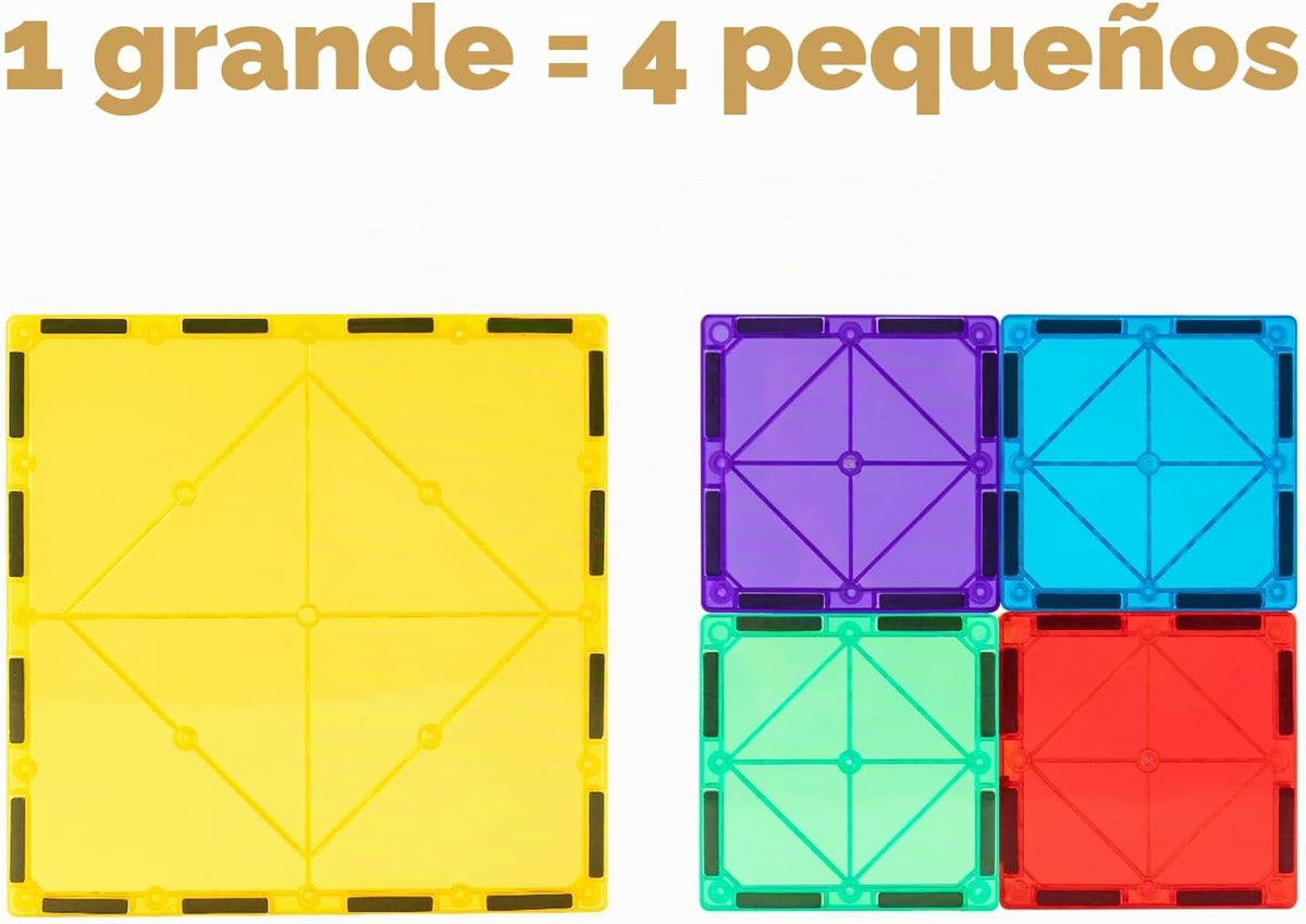 Gemmicc 6 piezas de azulejos magnéticos grandes, placas base magnét...