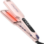 CrazyMar Plancha de pelo infrarroja de 2 pulgadas, plancha plana al...