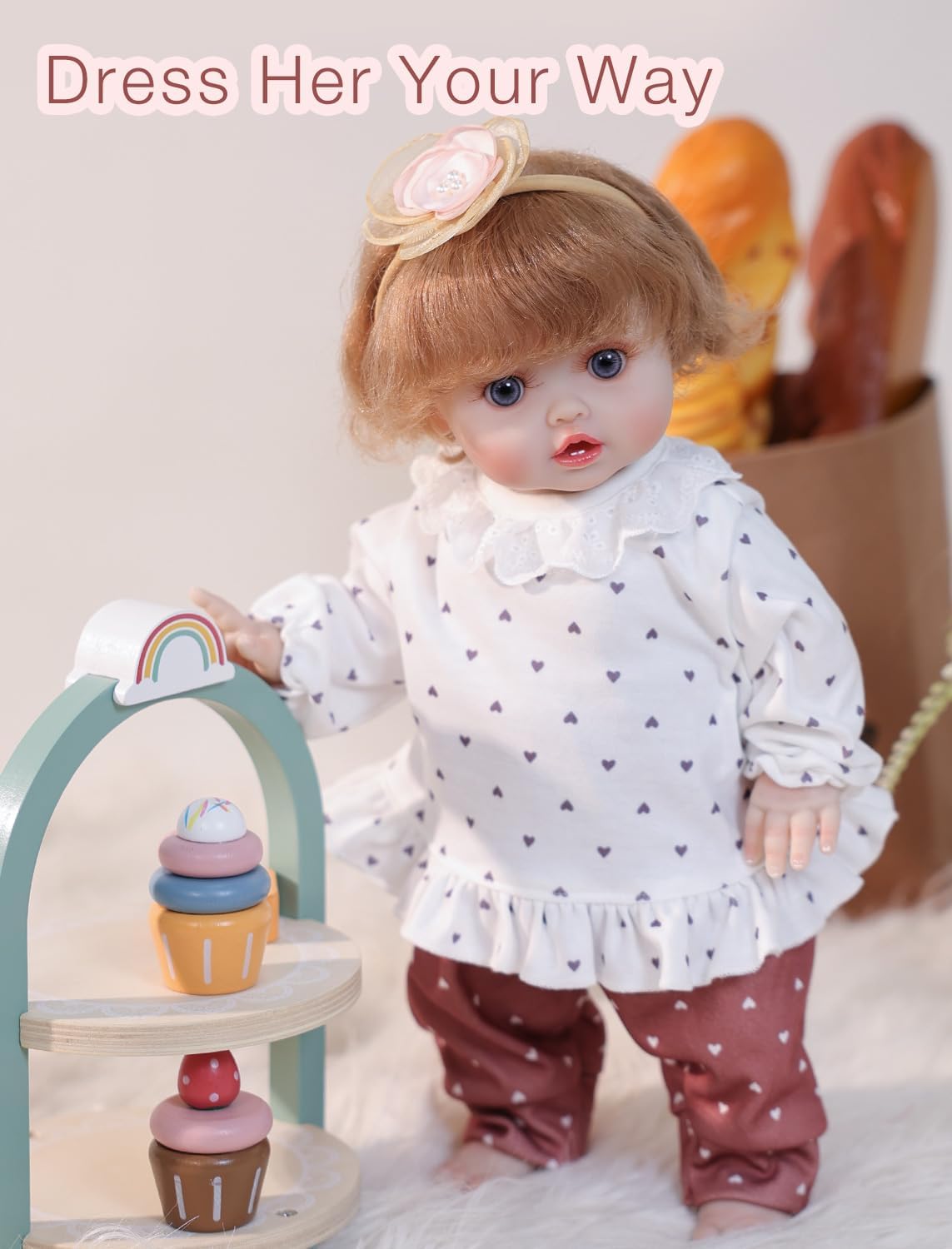 Cloveray Muñecas de bebé, 18 pulgadas realista Reborn Full Vinyl Ba...