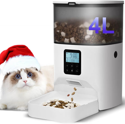 ANDOLL HOME Comedero automático para gatos, dispensador de comida p...