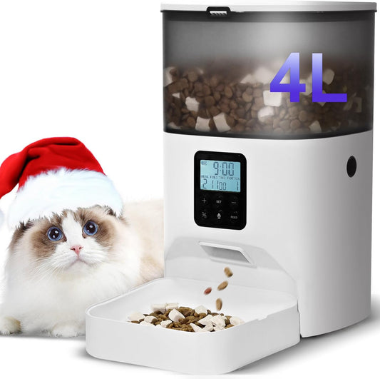 ANDOLL HOME Comedero automático para gatos, dispensador de comida p...