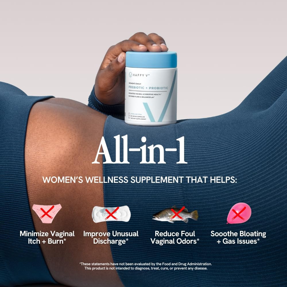 Dr. Probióticos vaginales formulados para mujer por Happy V, probió...
