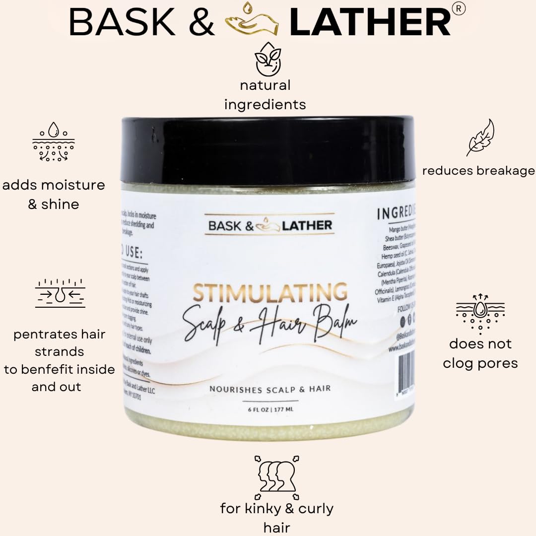 Bask & Lather Bálsamo Estimulante para el Cuero Cabelludo y el Cabello