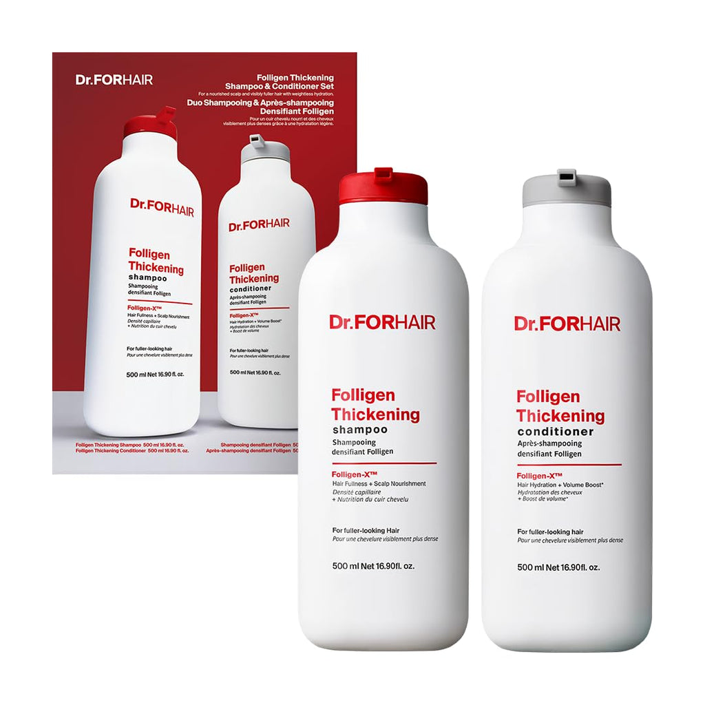Dr.FORHAIR Folligen - Juego de champú y acondicionador espesante de...