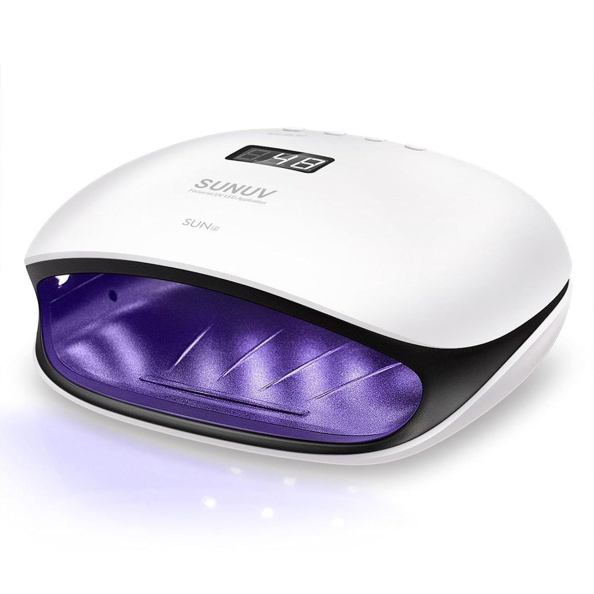 Secador de uñas con gel con LED de 48 W UV y sensor (blanco), de Su...