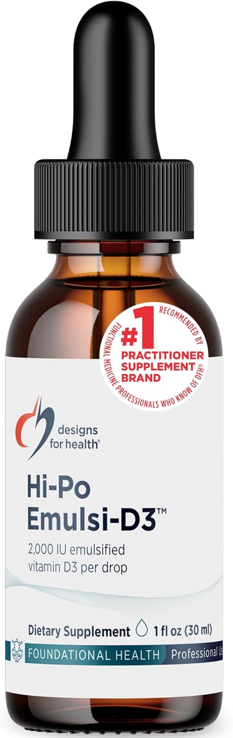 Designs for Health 2000 gotas de vitamina D de IU - Hi-Po Emulsi-D3...