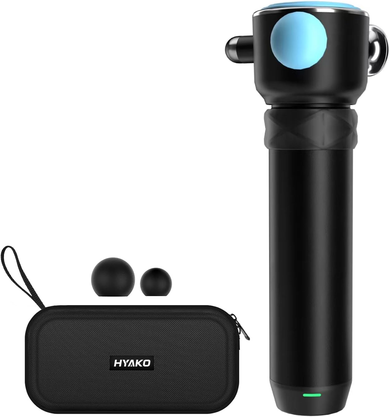 HYAKO Masajeador de terapia Pro R1 - Masajeador de vibración de tejido profundo de mano para aliviar el dolor de cuerpo completo y limitación fascial, trata áreas sensibles, herramienta de masaje de