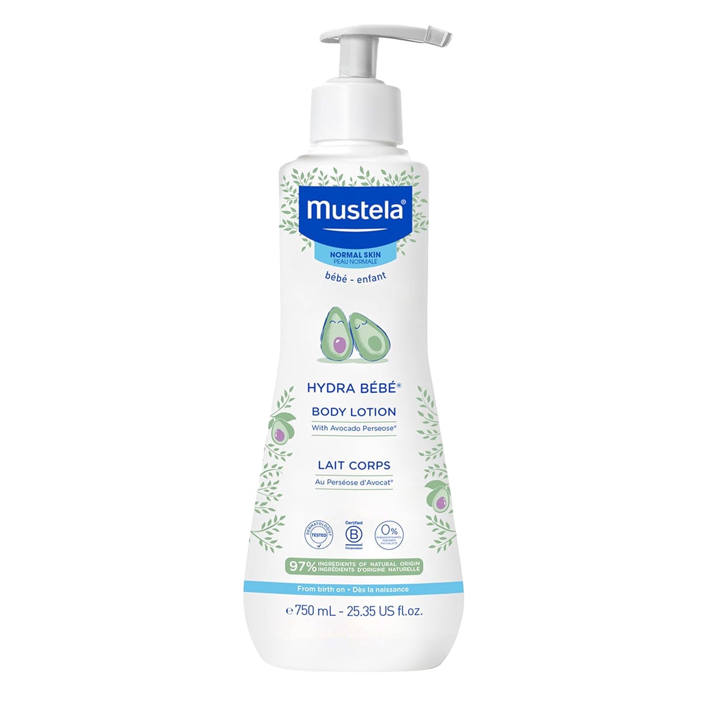Loción corporal Mustela Hydra para bebé \u2013 Loción hidratante de...