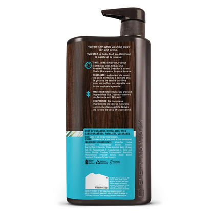 Every Man Jack Coconut + Driftwood Gel de baño para hombre para tod...