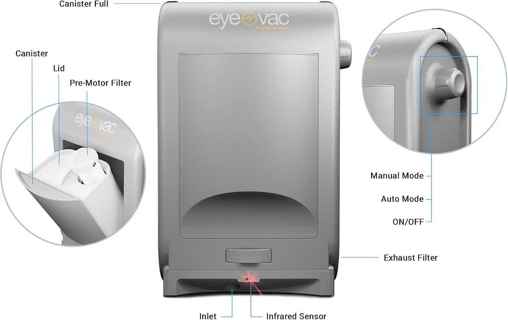 EyeVac Pro &amp; Squeegee - Recogedor automático al vacío sin conta...