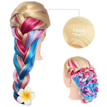 Morris - Cabeza de maniquí de 71 cm para cosmetología con cabello s...