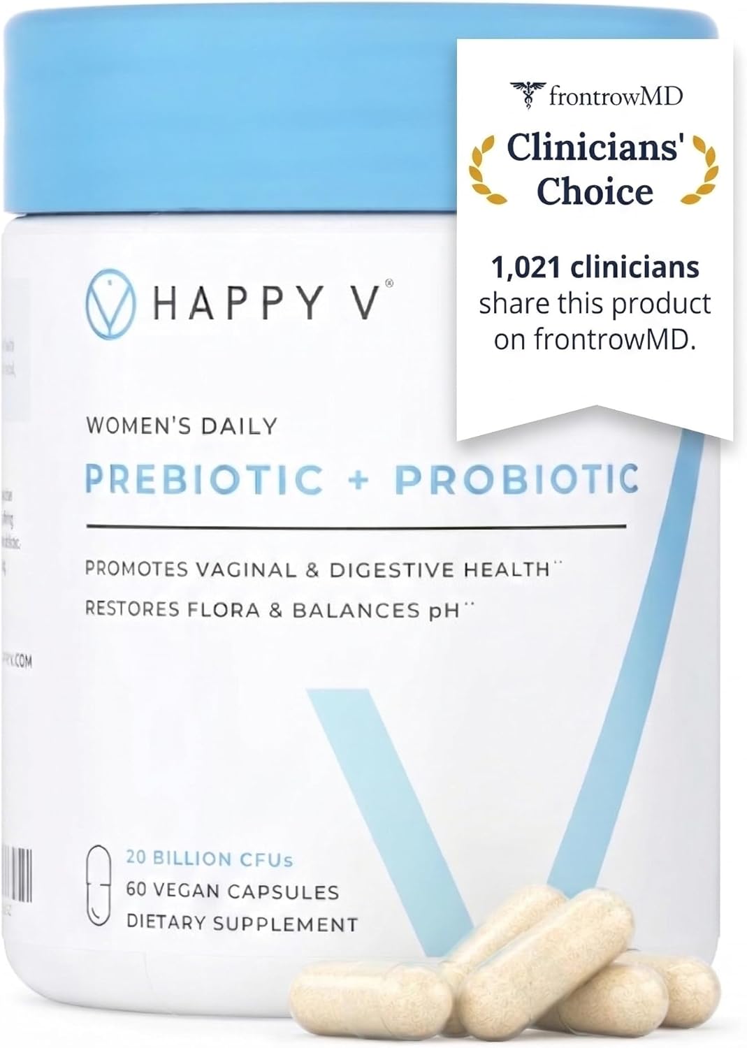 Dr. Probióticos vaginales formulados para mujer por Happy V, probió...