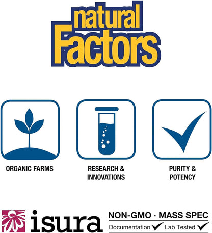 Natural Factors - Vitamina D3 5000 UI, apoya huesos saludables, 120...