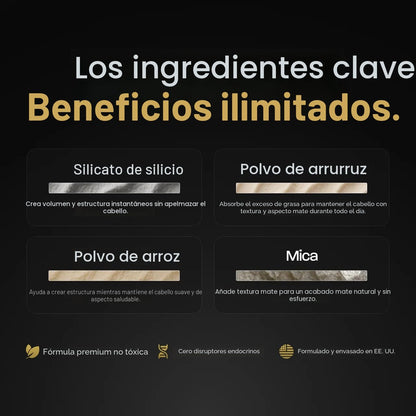 BASED BODYWORKS Polvo para texturizar para el cabello, ligero y par...