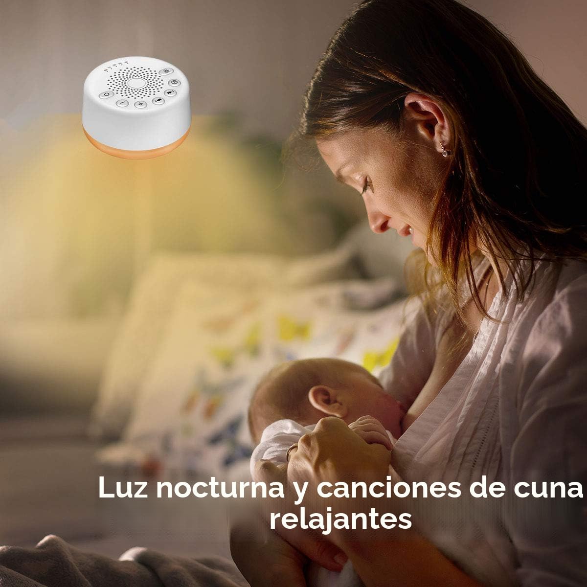 Easysleep - Máquina de sonido con 25 sonidos relajantes y luces noc...