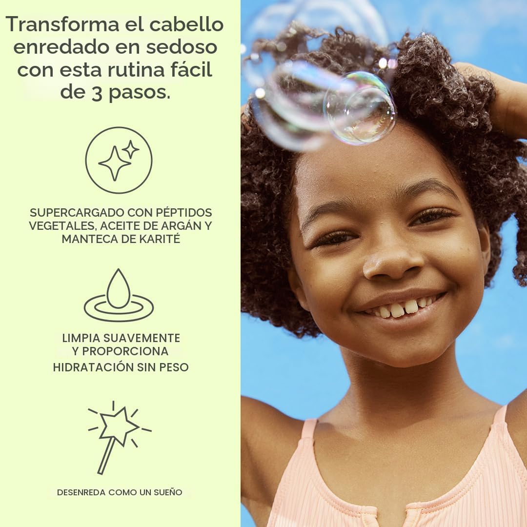 Evereden Kids Champú, acondicionador y espray desenredante + cepill...