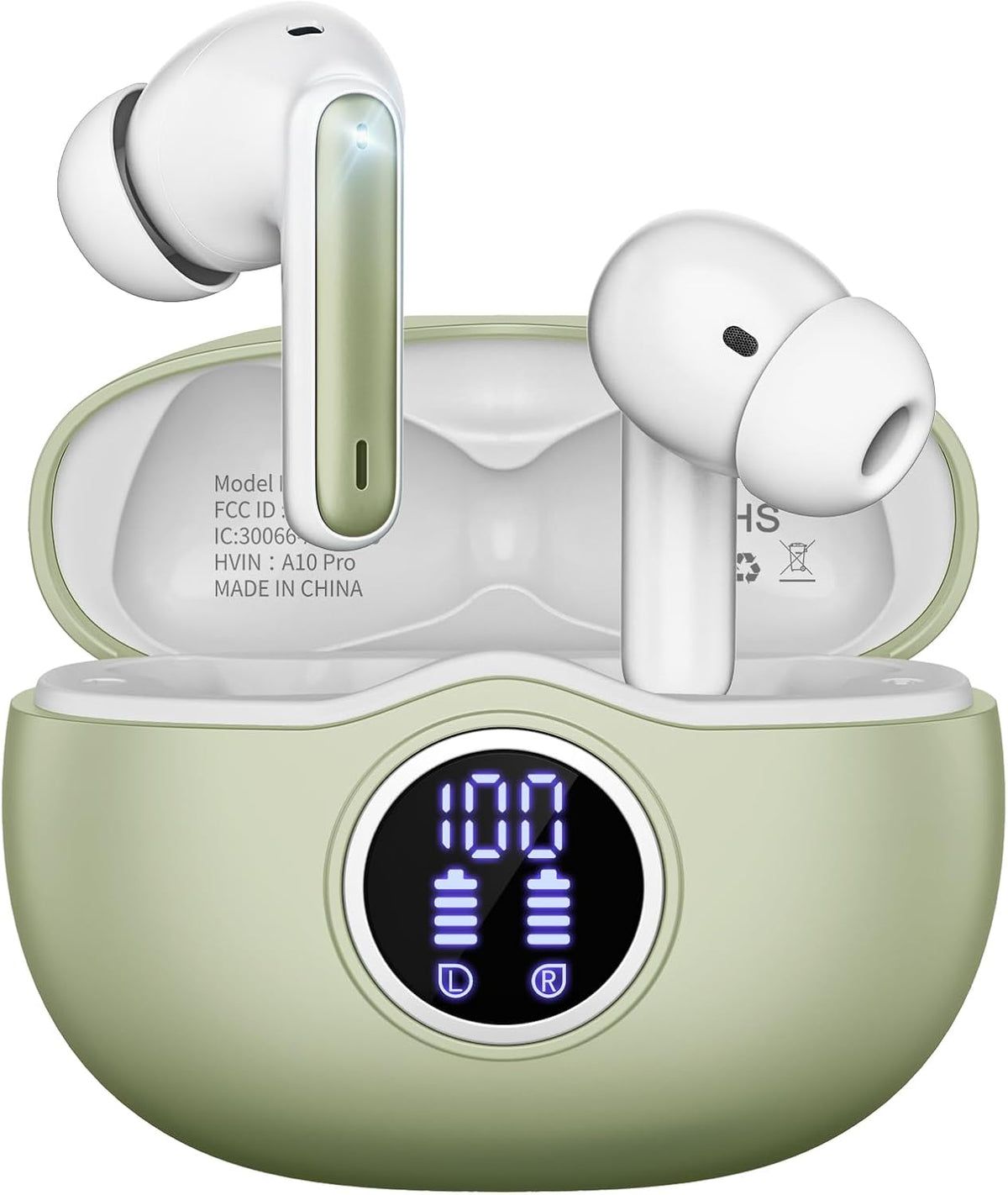 Fhumsh Auriculares inalámbricos, Bluetooth 5.3, estéreo de alta fid...