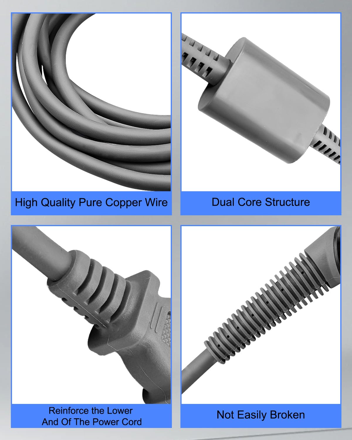 Cable de alimentación de varilla de pelo rizado para Dyson HS01 Air...