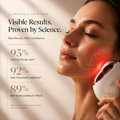 AVORLA Herramienta facial LED Gua Sha con calor y microcorriente, d...