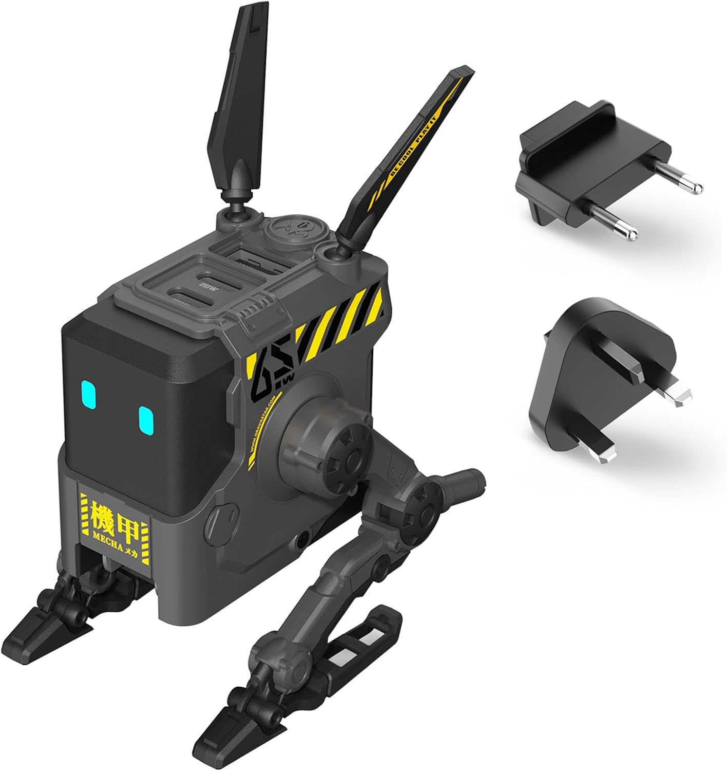 GravaStar Alpha65 - Cargador rápido USB-C GaN de 65 W, cargador de...
