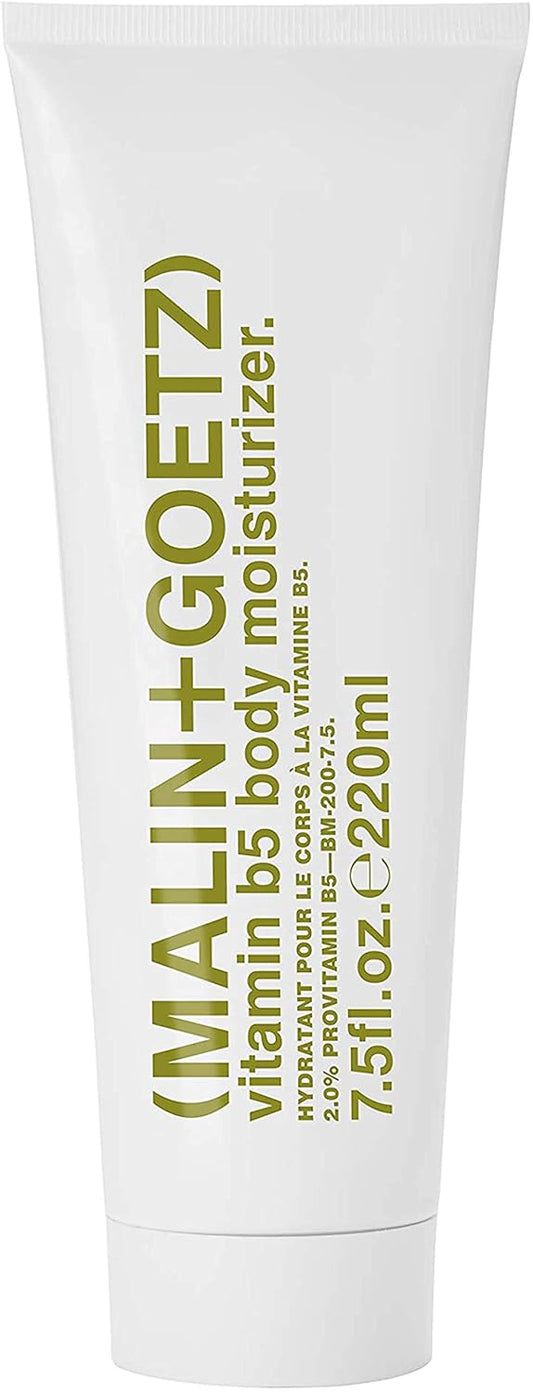 MALIN+GOETZ Hidratante corporal con vitamina B5, 7.5 onzas líquidas. Crema corporal hidratante para hombres y mujeres, loción hidratante para manos y cuerpo, todo tipo de piel, vegana y libre de crueldad animal