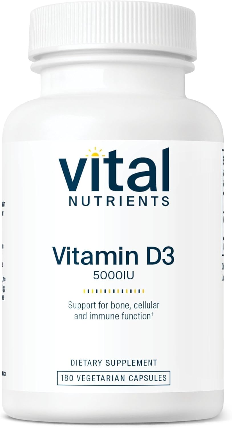 Vital Nutrients Vitamina D 5000 UI - Suplemento de vitamina D3 - Hu...