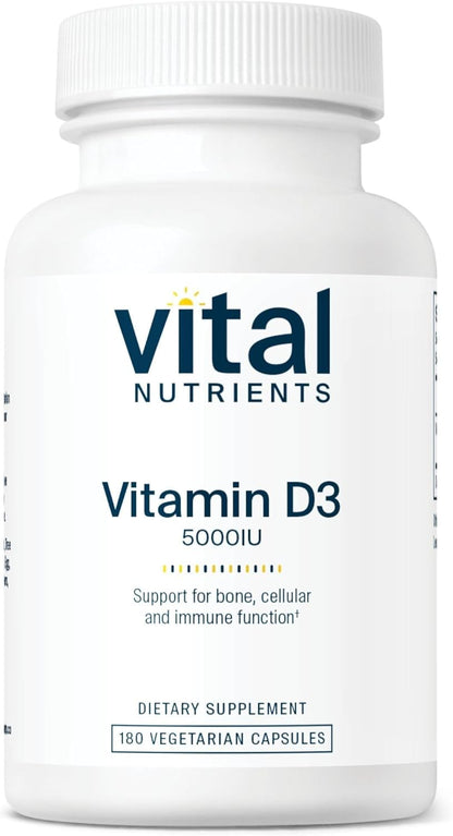 Vital Nutrients Vitamina D 5000 UI - Suplemento de vitamina D3 - Hu...