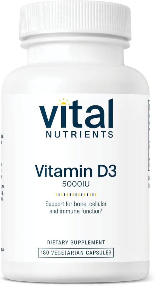 Vital Nutrients Vitamina D 5000 UI - Suplemento de vitamina D3 - Hu...