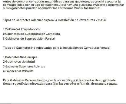 Cerraduras magnéticas adhesivas Vmaisi para armarios y cajones (10...