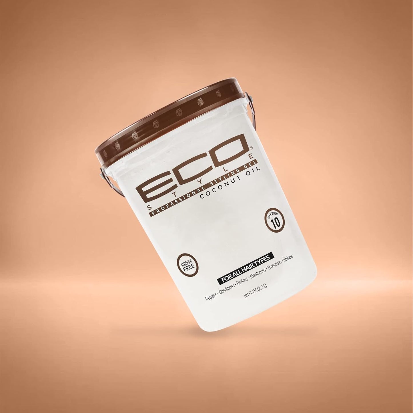Eco Style Gel de peinado con aceite de coco, añade brillo e hidrata...